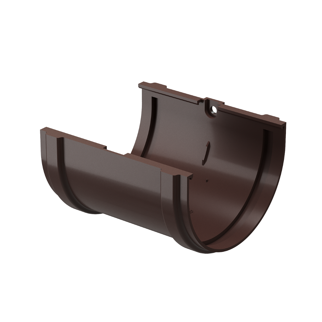 Соединитель желобов Premium, шоколад