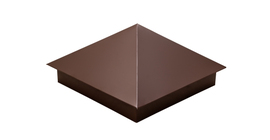 Колпак на столб 390х390 0,45 Drap с пленкой RAL 8017 шоколад
