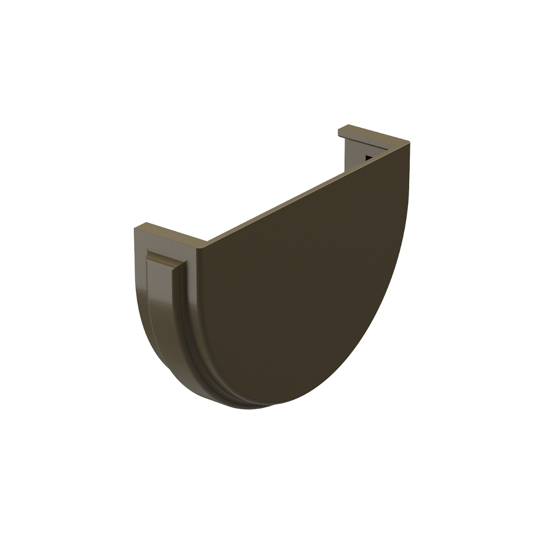 Заглушка желоба Premium, каштан