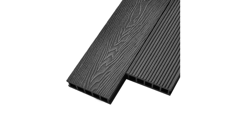 Террасная доска Tehno пустотелая Crown 3D 165х32 мм графит 4м