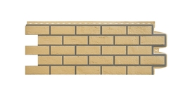 Фасадная панель GL Состаренный кирпич Design песочный со швом RAL 7006
