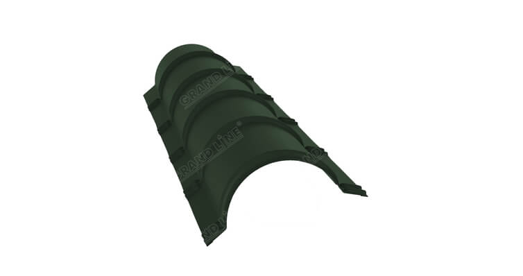 Планка конька полукруглого GreenCoat Pural RR 11 темно-зеленый