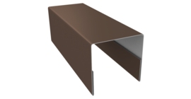 Планка П-образная заборная 17 PE с пленкой RAL 8017 шоколад (2м)