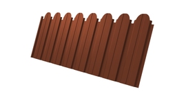 Профнастил С10B фигурный 0.5 Satin RAL 8004 терракота