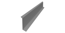 Планка примыкания в штробу 60 - 0.45 мм PE с пленкой RAL 9003 сигнальный белый (3м)