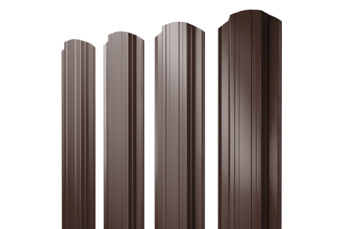 Штакетник Прямоугольный фигурный 0,45 PE-Double RAL 8017 шоколад