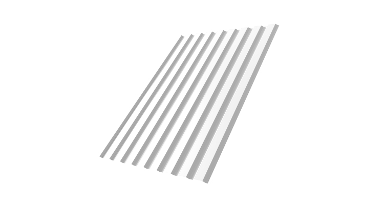 Профнастил С20A 0.45 Drap RAL 9003 сигнальный белый