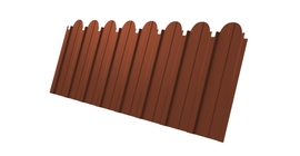 Профнастил C10A фигурный 0.5 Satin Matt RAL 8004 терракота