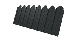 Профнастил C10A фигурный 0,45 PE-Double RAL 7016 антрацитово-серый