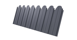 Профнастил C10B фигурный 0.4 PE RAL 7004 сигнальный серый