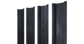 Штакетник П-образный В с прямым резом 0,45 Print Premium Grey Wood TwinColor