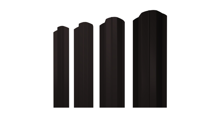 Штакетник М-образный В фигурный 0,5 Rooftop Бархат RAL 9005 черный