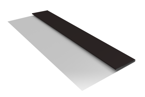 Планка стартовая Блок-хаус new 0,5 Satin с пленкой RAL 9005 черный (3м)