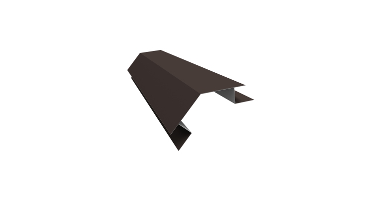 Планка угла внешнего сложного 135 градусов Блок-хаус new 0,5 Satin Matt RR 32 темно-коричневый (2м)