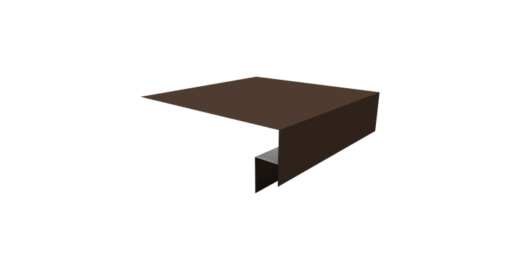 Планка околооконная сложная Блок-хаус new 200х50х27 0,5 Satin Matt RAL 8017 шоколад (3м)