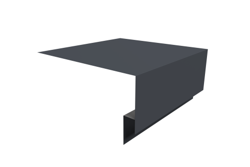 Планка околооконная сложная Блок-хаус new 200х75х27 0,5 Satin с пленкой RAL 7024 мокрый асфальт (3м)