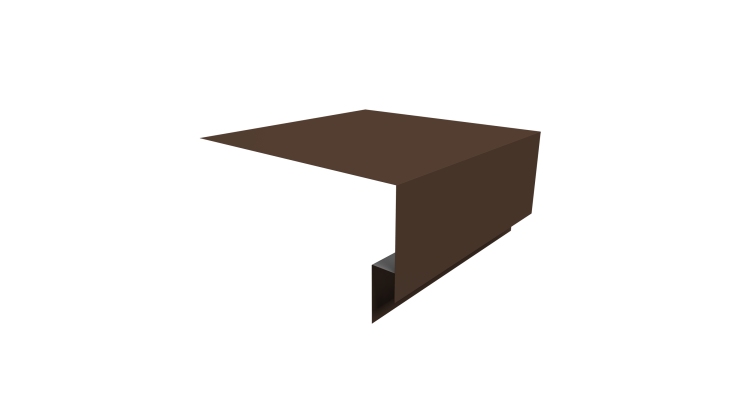 Планка околооконная сложная Блок-хаус new 200х75х27 0,5 Satin с пленкой RAL 8017 шоколад (3м)