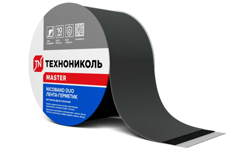 Лента герметизирующая Технониколь Nicoband Duo двухсторонний 10мх10см
