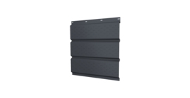 Софит металлический полная перфорация 0,5 Satin Matt TX с пленкой RAL 7024 мокрый асфальт