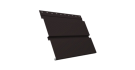 Софит металлический Квадро Брус с перфорацией 0,45 Drap TX с пленкой RAL 9005 черный