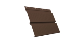 Софит металлический Квадро Брус с перфорацией 0,5 Drap TX с пленкой RAL 8017 шоколад