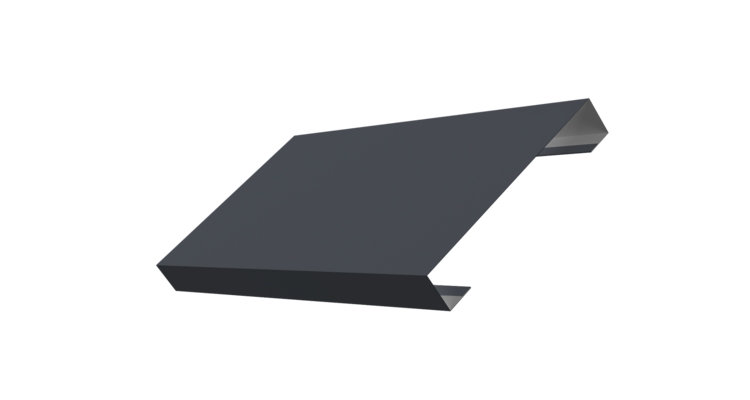 Ламель лицевая 125 забора жалюзи Texas 0.5 Drap TX RAL 7024 мокрый асфальт