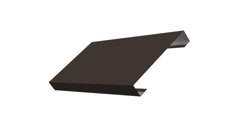 Ламель лицевая 125 забора жалюзи Texas 0.5 PurPro с пленкой RR 32 темно-коричневый