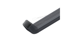 Труба водосточная с коленом Металл Профиль БЮДЖЕТ 76х102х3000 RAL 7024