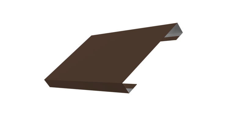 Ламель лицевая 150 забора жалюзи Texas 0.5 PurPro Matt 275 с пленкой RAL 8017 шоколад