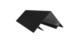 Планка угла внешнего составная верхняя 0,45 Drap TR RAL 9005 черный (3м)