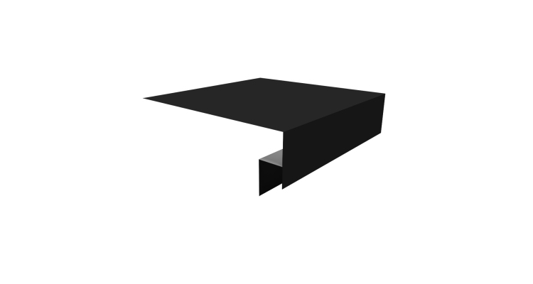 Планка околооконная сложная Экобрус Grand Line 200х50х25 0,5 Drap RAL 9005 черный (2м)