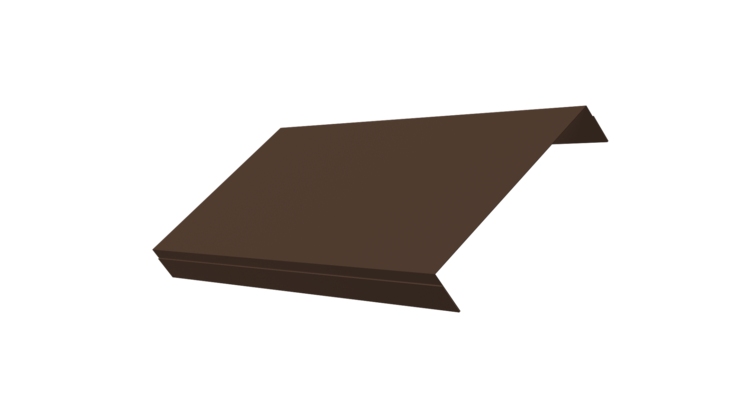 Ламель обратная 150 забора жалюзи Texas 0.45 Drap TwinColor с пленкой RAL 8017 шоколад