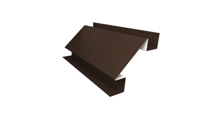 Угол внутренний сложный 75мм 0,45 PE с пленкой RAL 8017 шоколад (3м)