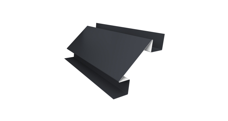 Угол внутренний сложный 75мм 0,5 Drap TX RAL 7024 мокрый асфальт (2м)