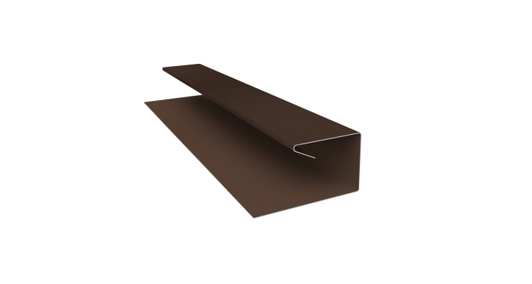 Планка П-образная завершающая сложная (КД) 0,45 Drap TwinColor RAL 8017 шоколад (2м)