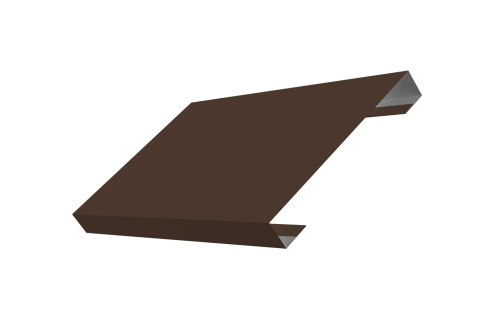 Ламель лицевая 150 забора жалюзи Texas стартовая/финишная для калиток и ворот 0.45 PE с пленкой RAL 8017 шоколад