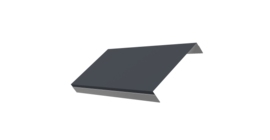 Ламель обратная 150 забора жалюзи Texas стартовая/финишная для калиток и ворот 0,45 PE с пленкой RAL 7024 мокрый асфальт