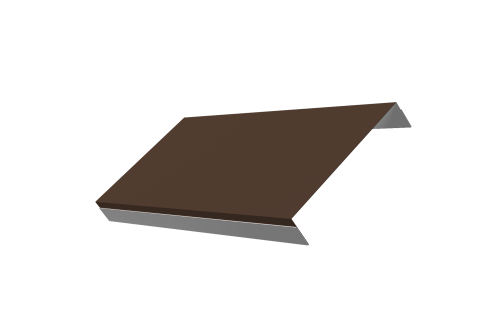 Ламель обратная 150 забора жалюзи Texas стартовая/финишная для калиток и ворот 0,5 Satin Matt с пленкой RAL 8017 шоколад