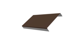 Ламель обратная 150 забора жалюзи Texas стартовая/финишная для калиток и ворот 0,5 PurPro с пленкой RAL 8017 шоколад