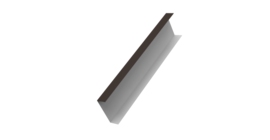 Декоративная накладка на столб универсальная 60х60 для забора жалюзи 0,5 Satin Matt RR 32 темно-коричневый (2,5м)