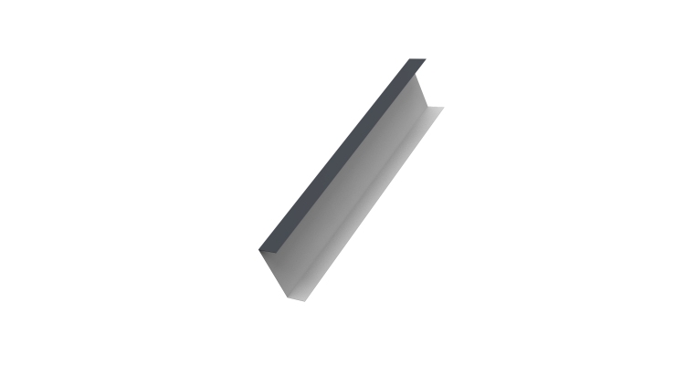 Декоративная накладка на столб универсальная 62х55 для забора жалюзи 0,45 Drap TR RAL 7024 мокрый асфальт (3м)