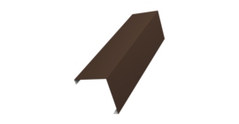 Декоративная накладка на столб универсальная угловая 62х55 для забора жалюзи 0,7 PE RAL 8017 шоколад (2,5м)