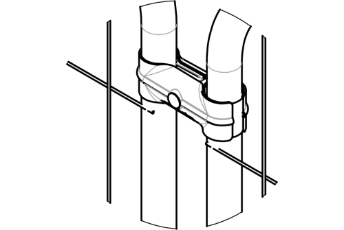 Комплект для ворот временного ограждения Round (1 створка)