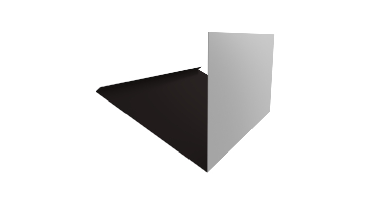 Планка примыкание верхнее к трубе фальц 0,45 Drap RAL 9005 черный (2м)