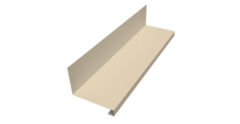 Планка примыкание нижнее к трубе фальц 0,45 PE с пленкой RAL 1015 светлая слоновая кость (2м)