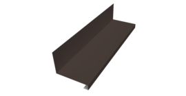 Планка примыкание нижнее к трубе фальц 0,45 Drap RR 32 темно-коричневый (2м)