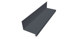 Планка примыкание нижнее к трубе фальц 0,5 PE с пленкой RAL 7024 мокрый асфальт (3м)