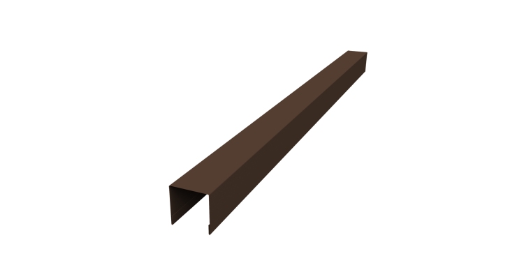 Планка вертикальная лицевая для забора жалюзи Palermo 0,45 Drap-double TX RAL 8017 шоколад (2,5м)