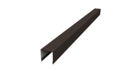 Планка вертикальная лицевая для забора жалюзи Palermo 0,5 Rooftop Бархат RR 32 темно-коричневый (3м)