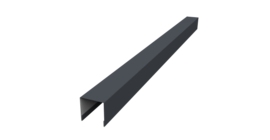 Планка вертикальная лицевая для забора жалюзи Palermo 0,45 Drap TR RAL 7024 мокрый асфальт (3м)